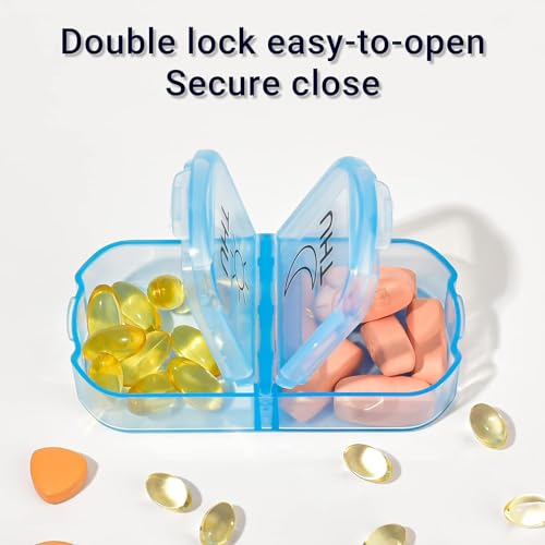 INKULTURE Weekly Medicine Organizer Box 02 Times a Day, Tablets Container Case Travel Pill Box For 07 days | Multicolor | 01 Pcs - Image 5