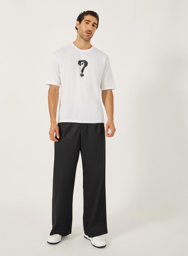 Styli Question Mark Graphic Print Oversized T-Shirt - Image 2