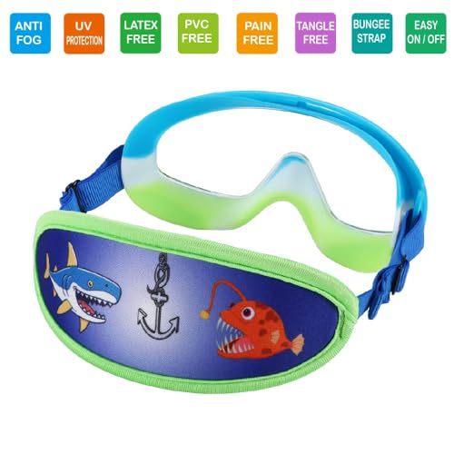 RUIGAO Kids Swim Goggles Age 3-8, Toddler Goggles No Hair Pull,Child Swimming Mask Fabric Strap - Image 2