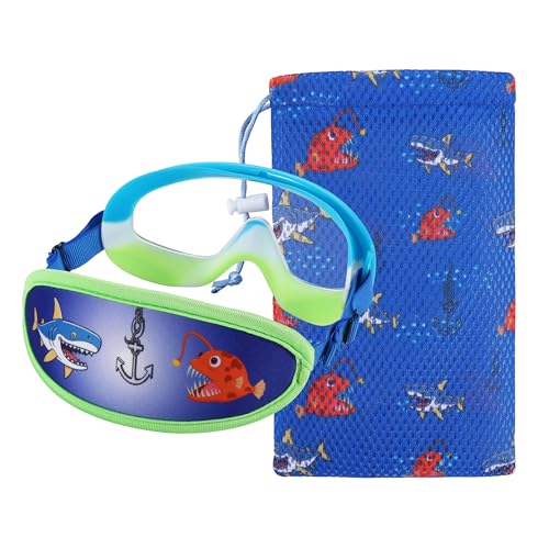 RUIGAO Kids Swim Goggles Age 3-8, Toddler Goggles No Hair Pull,Child Swimming Mask Fabric Strap - Image 5