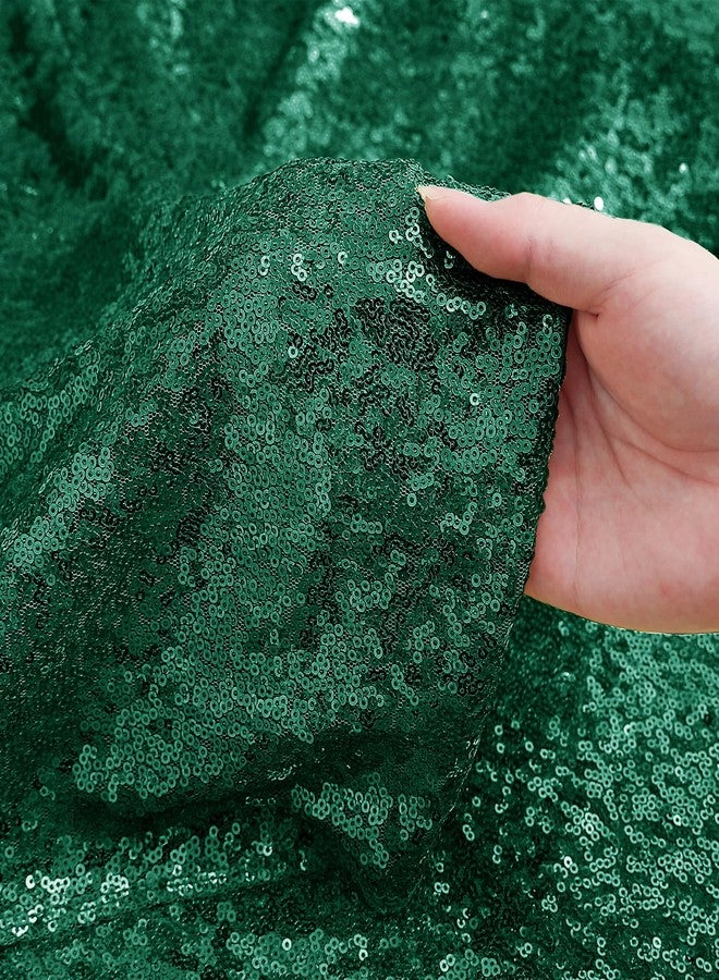 Sugargirl 10 Packs 12 x 72 inches Sequin Table Runner, Glitter Dark Green Table Runner for Birthday Party Supplies Wedding Holiday Celebration Event Decorations - Image 5