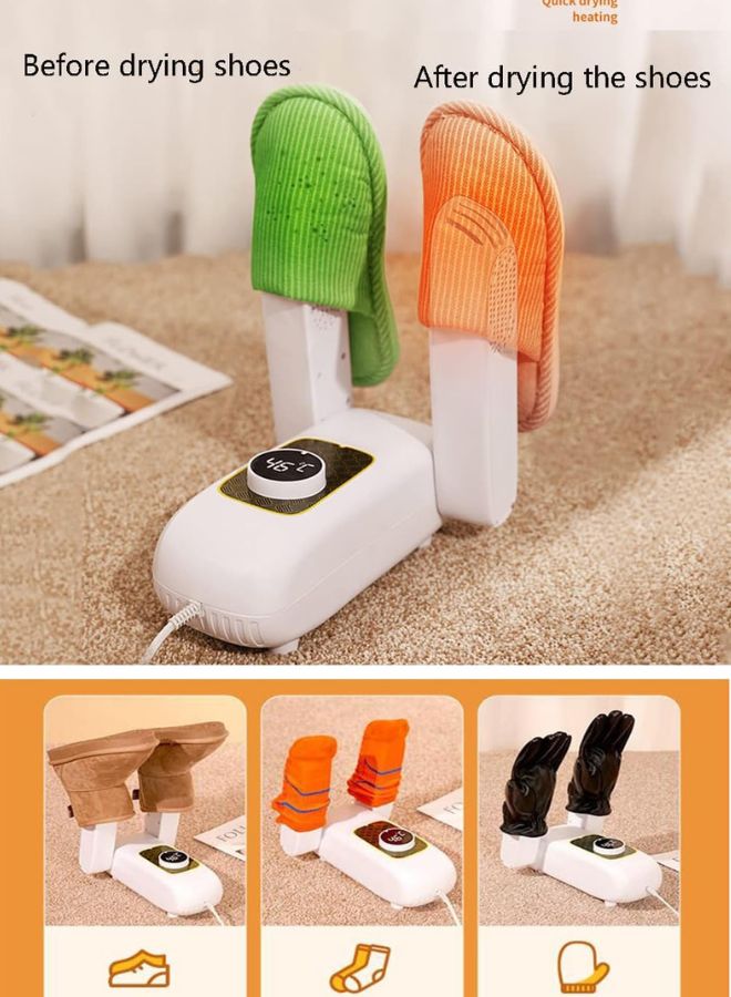 Electric Shoe Heat Dryer, Foldable Adjustable Purple Light Shoe Warmer, Shoe Boot Dryer, Shoe Dryer, Touch Switch 3 Gear Time Setting Shoe Quick Drying - Timing Adjustable - Image 1