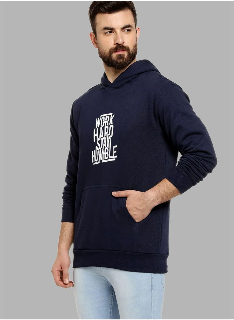 Campus Sutra Front Pocket Printed Hoodie