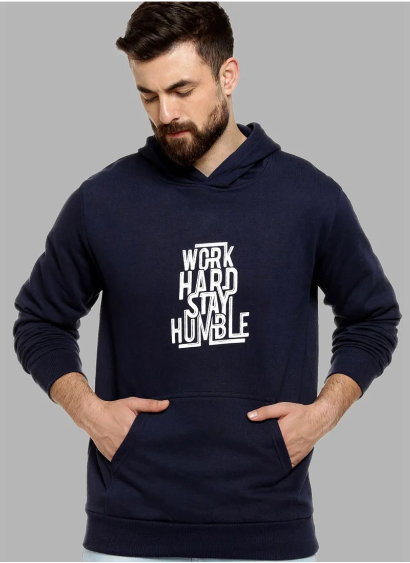 Campus Sutra Front Pocket Printed Hoodie