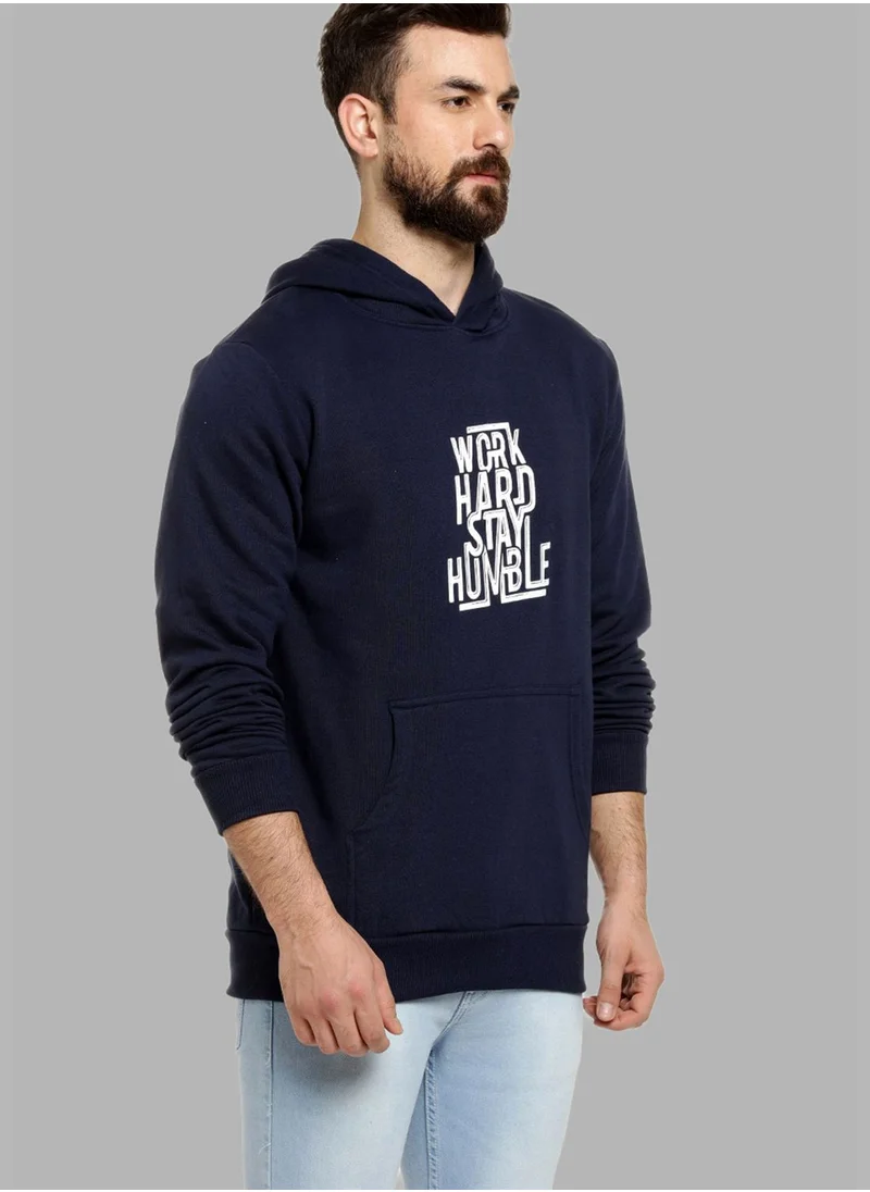 Campus Sutra Front Pocket Printed Hoodie