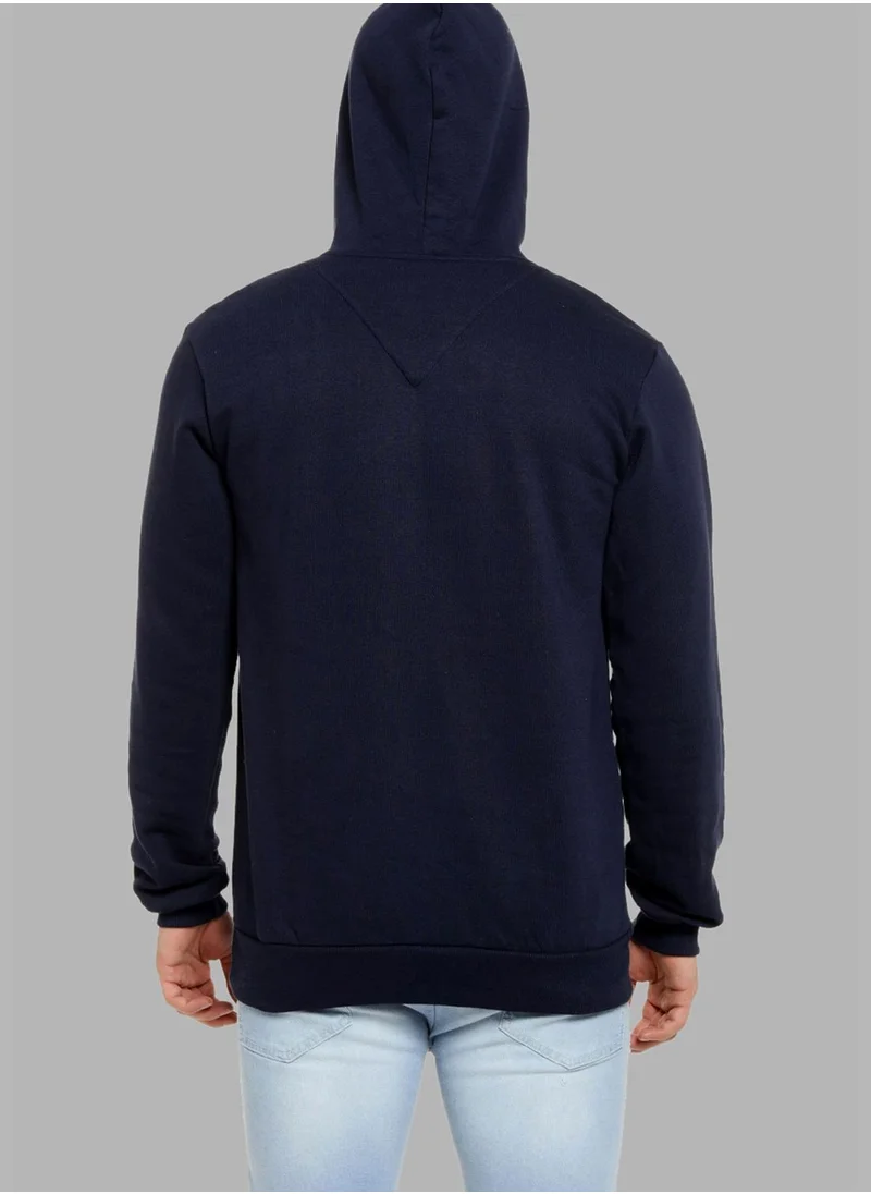 Campus Sutra Front Pocket Printed Hoodie
