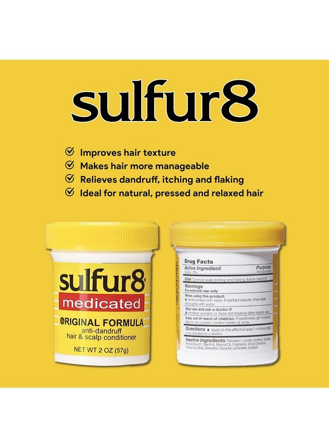 Sulfur 8 Medicated Original Formula Antidandruff Hair And Scalp Conditioner 2 Oz (Pack Of 2) - Image 3