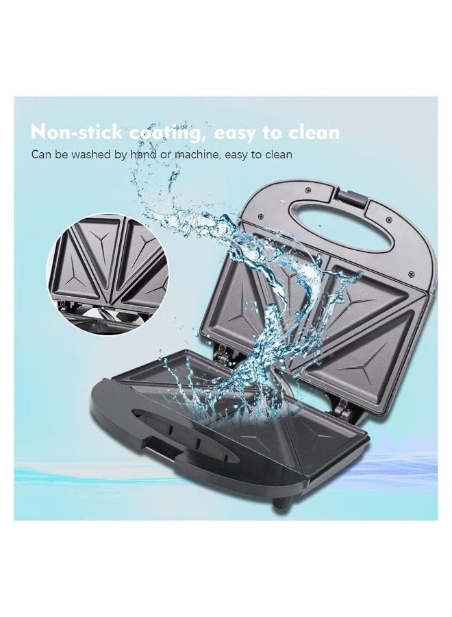 NOVA Electric Sandwich Maker 2 Slice Non Stick Toaster | Compact Hot Sandwich Press, Fast Heating Breakfast Maker, Easy Clean Plates, Home Kitchen Appliance for Toast, Grill & Snacks - Image 2