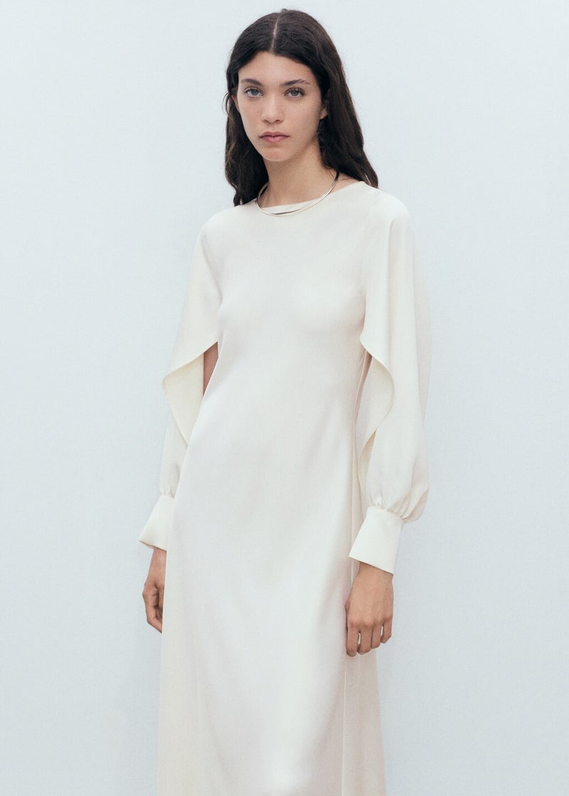 MANGO Sleeve Detail Midi Dress  - Image 4