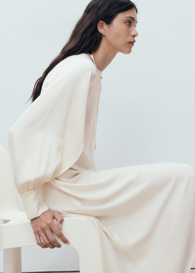 MANGO Sleeve Detail Midi Dress  - Image 3
