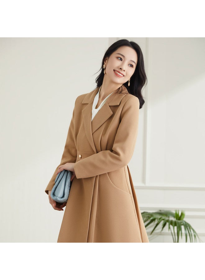 ROMON Dress Comfortable And Versatile Notched Lapel Casual Daily Wear For Layering Or Outerwear Elegant Women'S Dress - Image 4