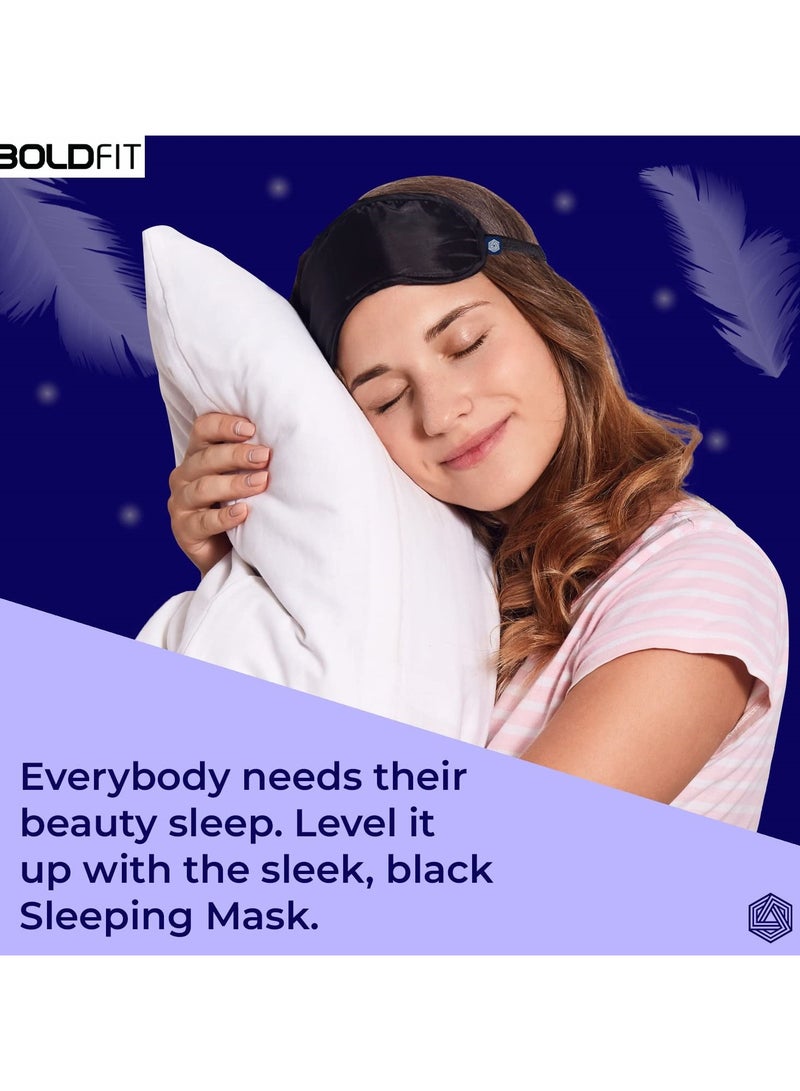 BOLDFIT Pack Of 2 Premium Silk Blind Fold Eye Mask For Smooth and Comfortable Sleep With Adjustable Strap  - Image 3