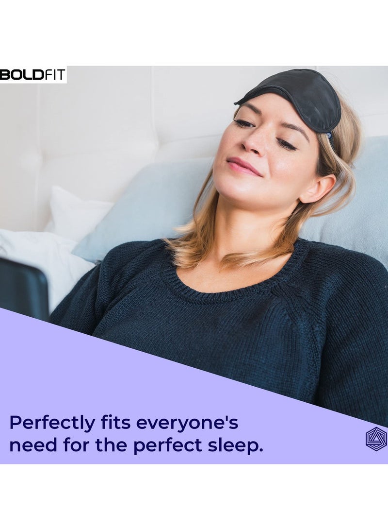 BOLDFIT Pack Of 2 Premium Silk Blind Fold Eye Mask For Smooth and Comfortable Sleep With Adjustable Strap  - Image 5