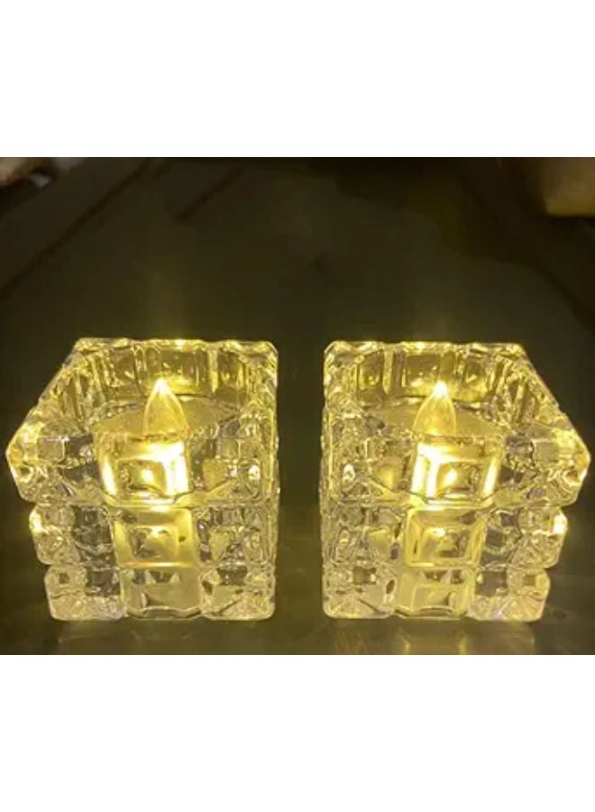 2 Mini LED Plastic Candles - Image 1