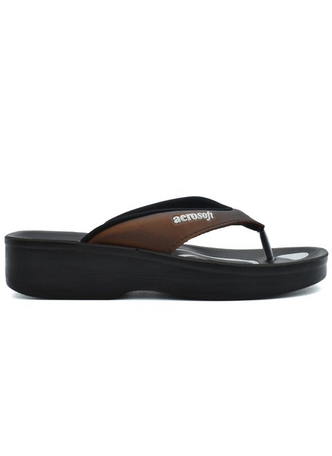 AEROSOFT A0801 BROWN LADIES  SLIPPERS