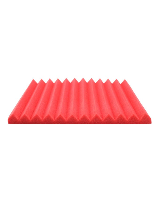 Y&D 12-Piece Recording Studio Soundproof Wedge Foam Red/Black 35centimeter - Image 3