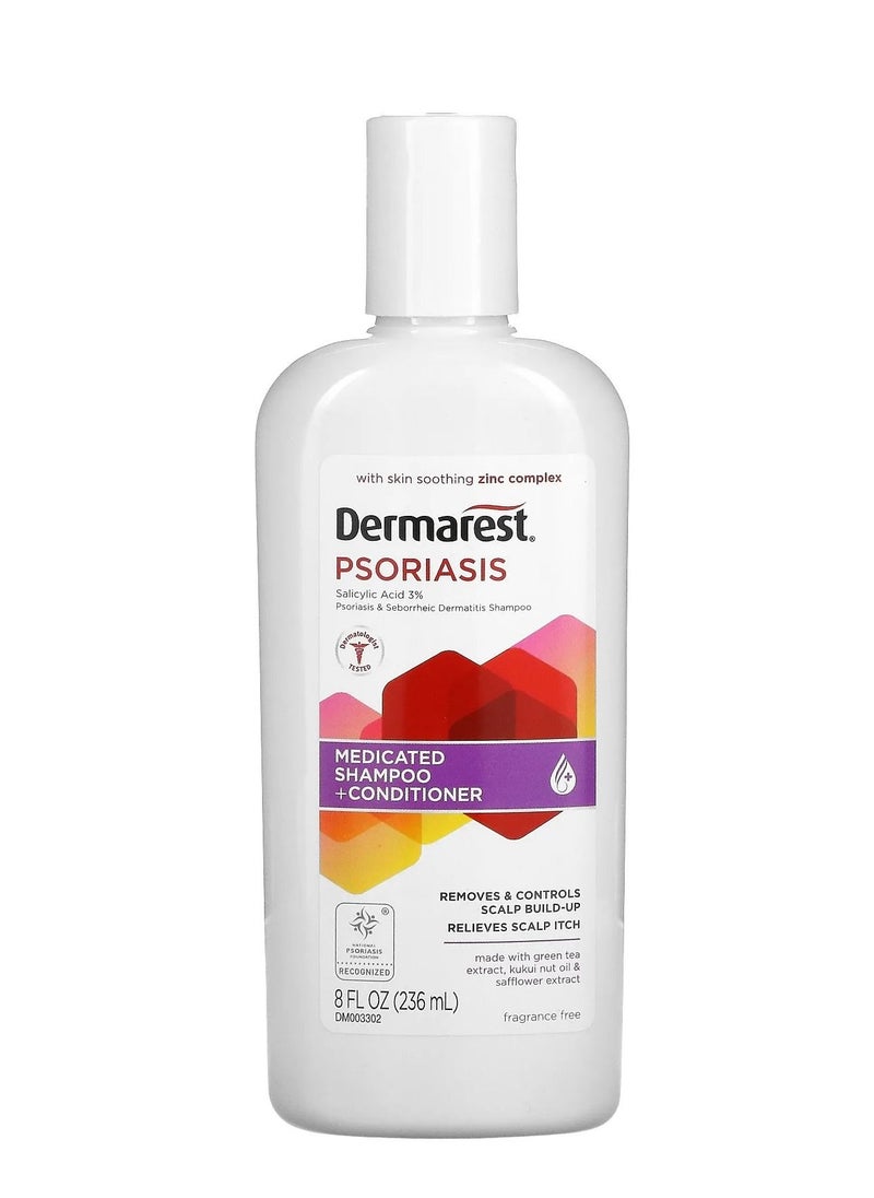 Dermarest Shampoo  Conditioner Maximum Strength Fragrance Free 8 fl oz 236 ml 