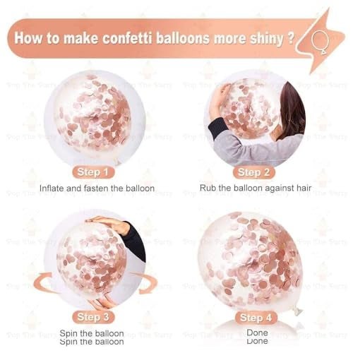 Pop The Party Nylon 4Th Number Balloon With 4 Digit Balloon For Including Star, Heart And Confetti Balloons,Multicolor,14 Pcs - Image 5
