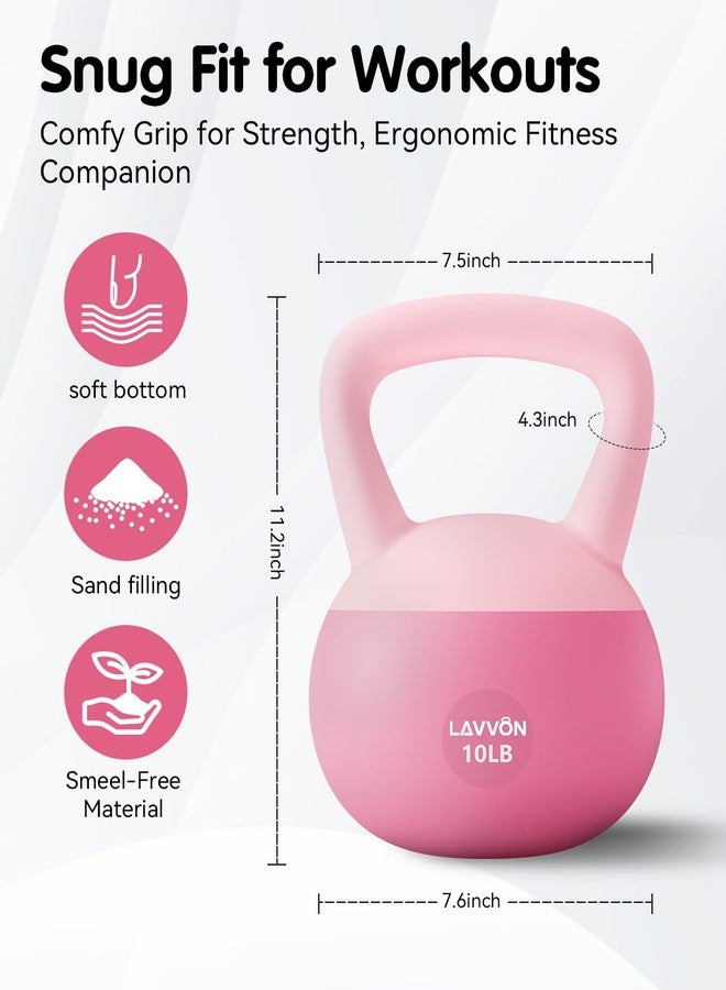 LAVVON Soft Kettlebell - Cushioned Impact-Resistant Base and Anti-Slip, Kettle bell Anti-Slip Grip Weight for Home Workouts, Safe Strength Training Kettlebells Sets for Women & Men, With Non-slip Gloves - Image 5