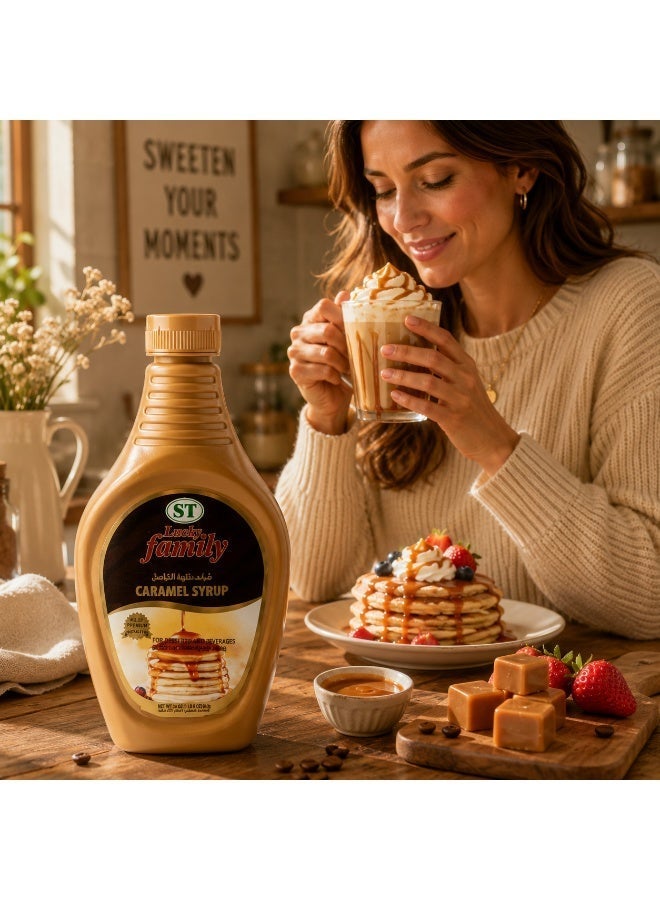 ST Lucky Family Caramel Syrup 624g - Image 2