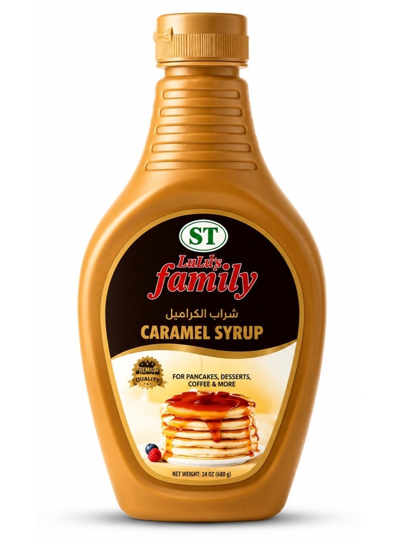 ST Lucky Family Caramel Syrup 624g - Image 1