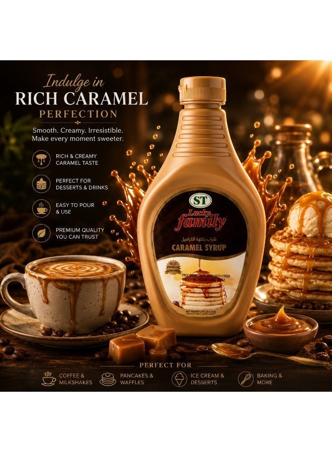 ST Lucky Family Caramel Syrup 624g - Image 4