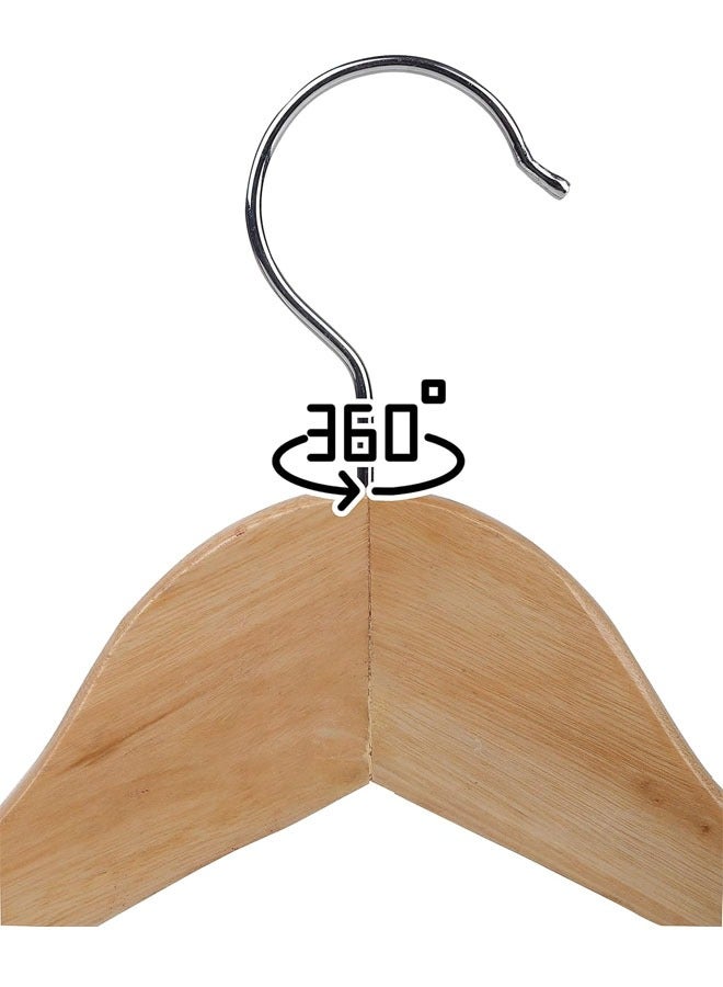 KLNAMAEAAN Pack of 10 High Quality Wooden Suit and Pants Rack with Shoulder Notches Hangers  - Image 5
