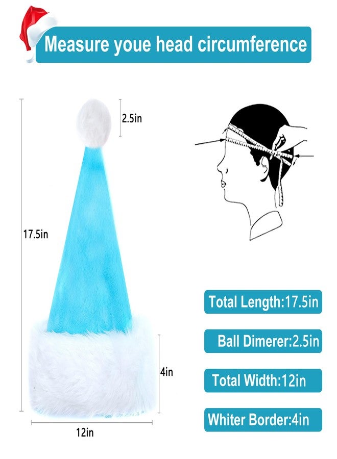 Eoocan Christmas Hat for Adult, Unisex Thicken Comfortable Plush Santa Hat for Christmas New Year Festive Theme Party Supply - Image 2