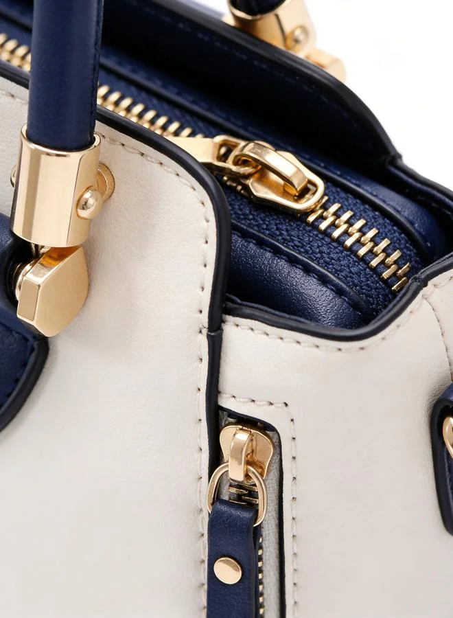 Take Two Navy Blue Accent Crossbody Bag