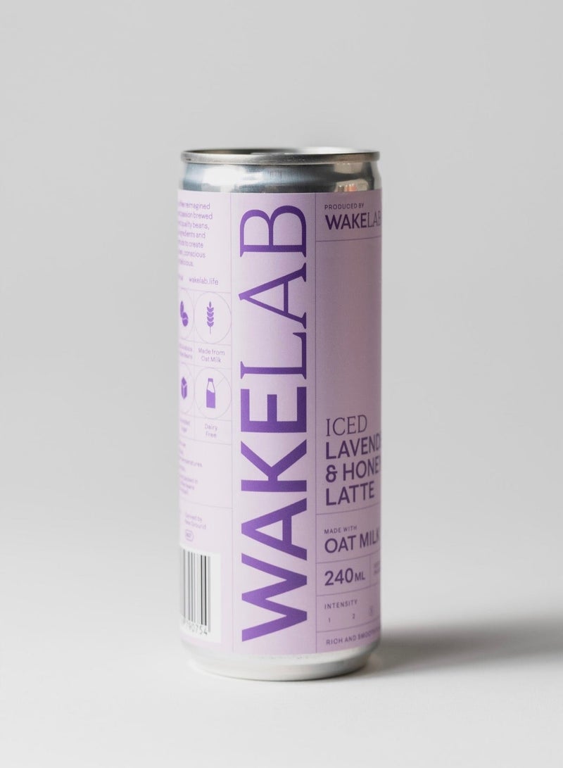 WAKELAB Iced Lavender and Honey Oat Latte 240ml - Image 4
