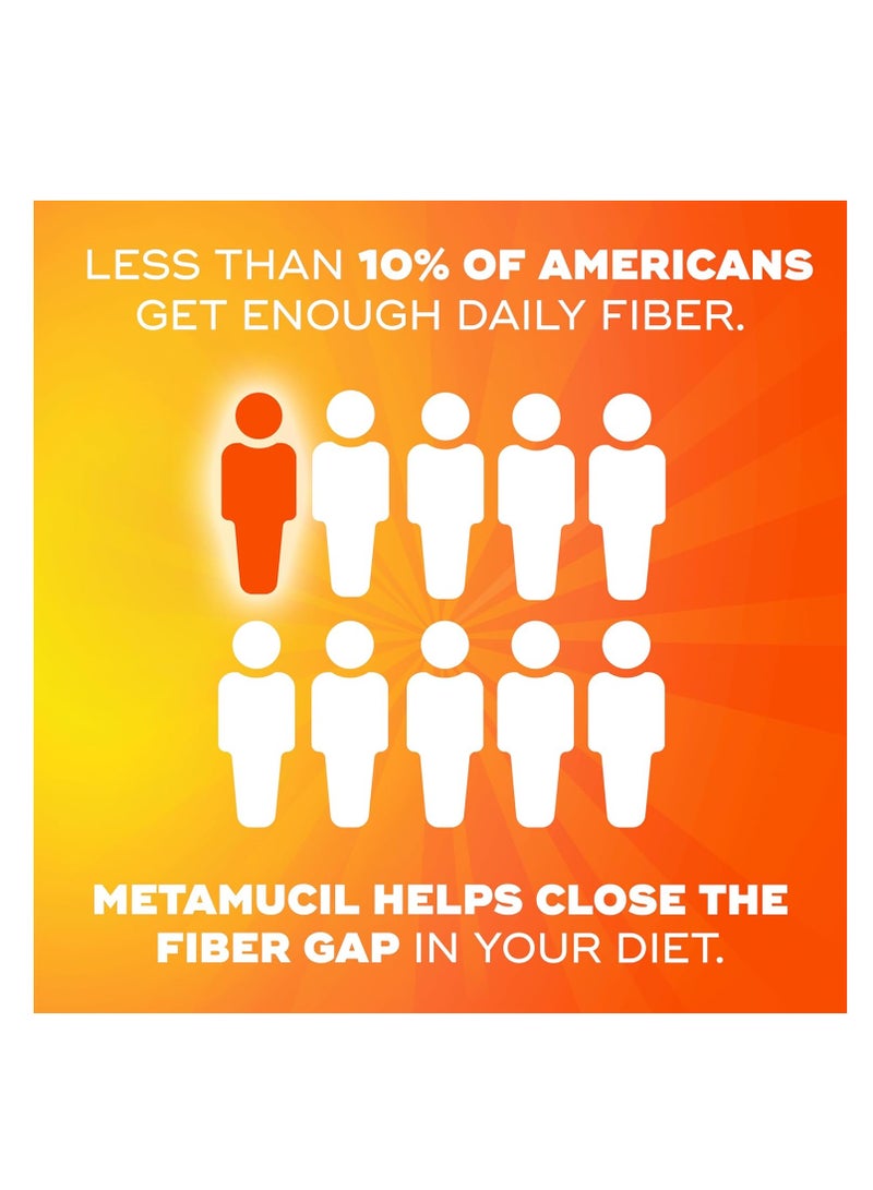 Metamucil Fiber Supplement 72 Gummies, Sugar Free Orange Flavor - Image 2