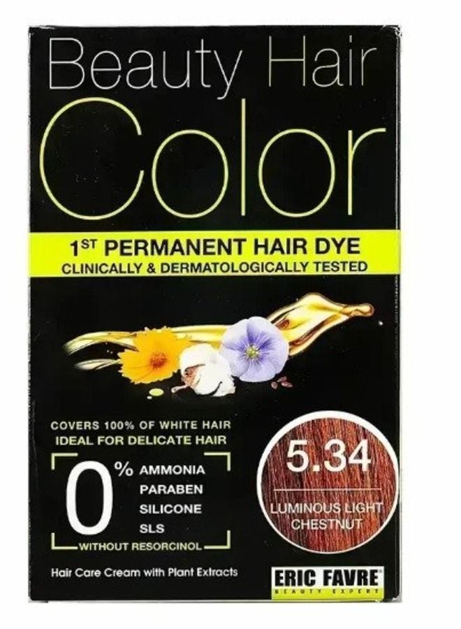 Eric Favre Beauty Hair Color 5.34 Luminous Light Chestnut - Image 1