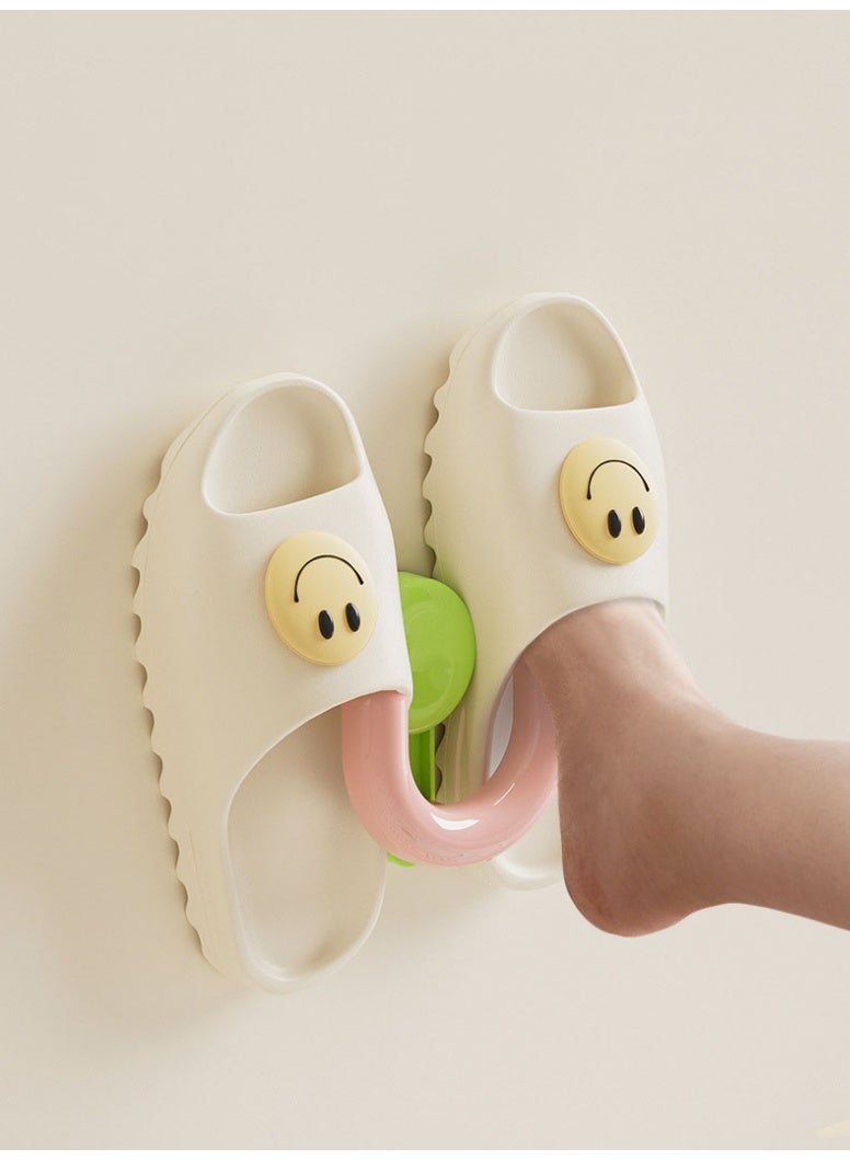 HOMESTAR Pastel Color Suction Slipper Hooks | No-Drill Vacuum Press Mount | ABS+PET Eco-Friendly Material | 5KG Heavy Duty Adhesion | Multi-Shoe Storage Design | Bathroom Door Organizer | Waterproof & Rustproof | Easy Access Door-Friendly - Image 5