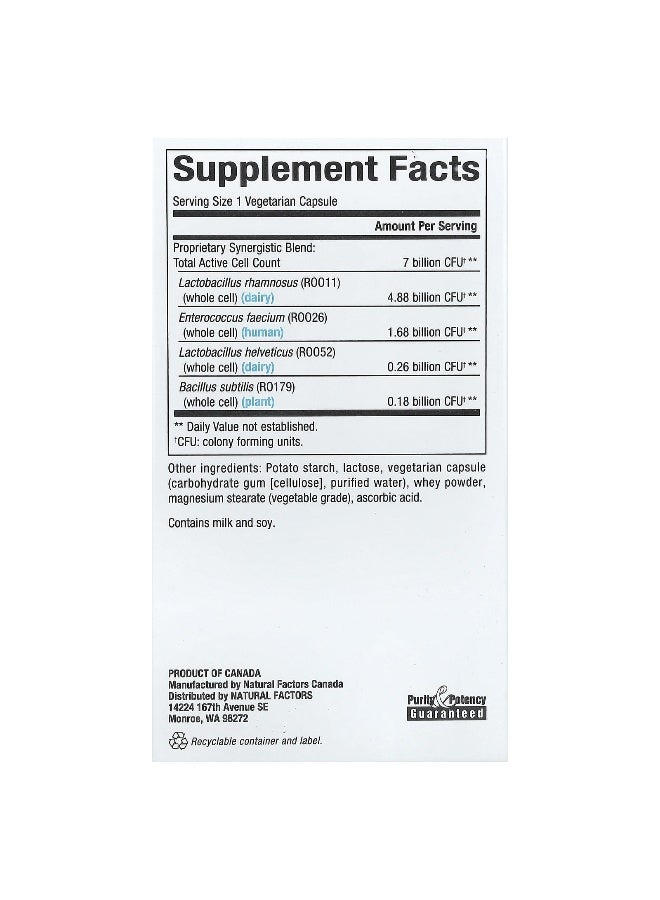 natural Factors Natural Factors, ReliefBiotic™ IB, 7 Billion, 30 Vegetarian Capsules  - Image 2