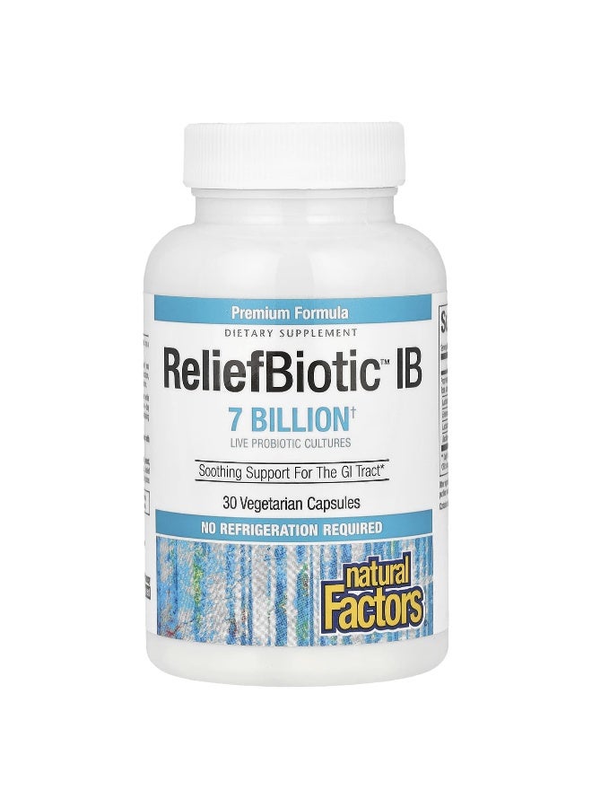 natural Factors Natural Factors, ReliefBiotic™ IB, 7 Billion, 30 Vegetarian Capsules  - Image 3