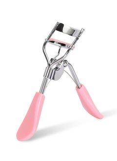 Generic Professional Stainless Steel Eyelash Curler with Silicone Pad, Comfortable Handle Fits All Eye Shapes Beauty Makeup Tool Pink  - Image 1