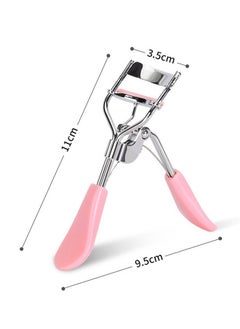 Generic Professional Stainless Steel Eyelash Curler with Silicone Pad, Comfortable Handle Fits All Eye Shapes Beauty Makeup Tool Pink  - Image 2