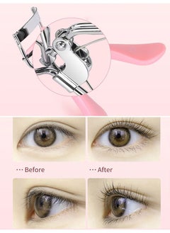 Generic Professional Stainless Steel Eyelash Curler with Silicone Pad, Comfortable Handle Fits All Eye Shapes Beauty Makeup Tool Pink  - Image 3