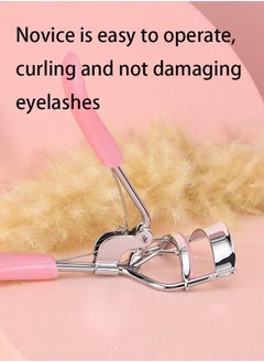 Generic Professional Stainless Steel Eyelash Curler with Silicone Pad, Comfortable Handle Fits All Eye Shapes Beauty Makeup Tool Pink  - Image 4