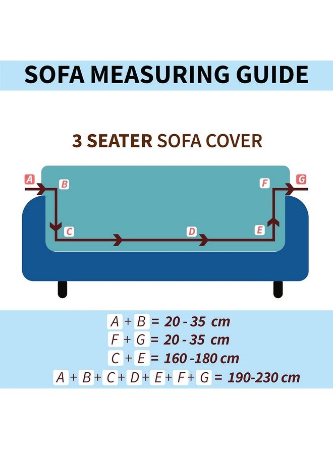 B BESTILO Sofa Cover 3 Seater and 2 Seater Fully Covered Universal 5 Seater Sofa Cover Non-Slip Sticky Elastic Stretchable Sofa Set Slipcover Protector for (Blue Rhombus, Five Seater (3+1+1)) - Image 5