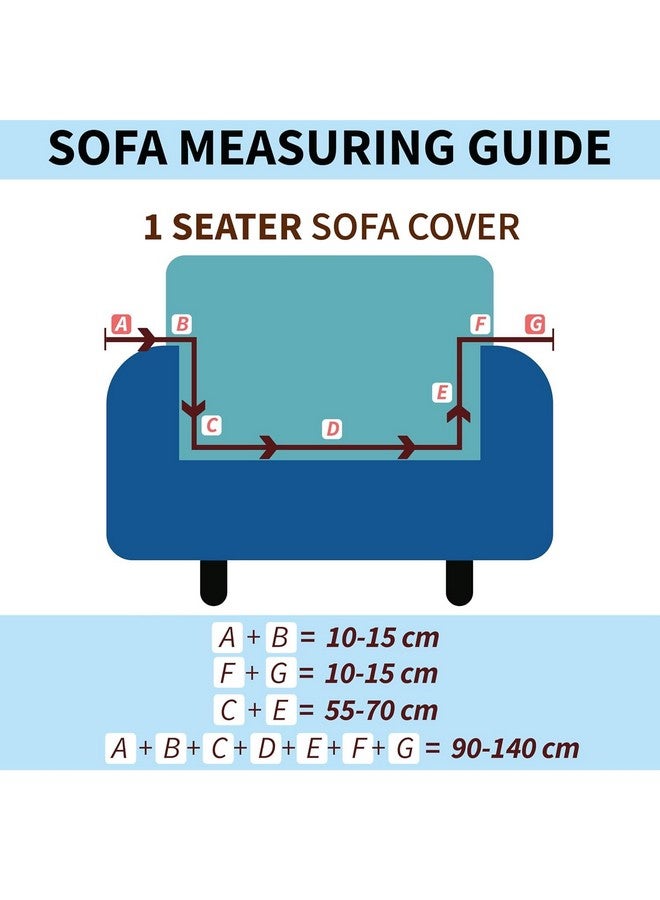 B BESTILO Sofa Cover 3 Seater and 2 Seater Fully Covered Universal 5 Seater Sofa Cover Non-Slip Sticky Elastic Stretchable Sofa Set Slipcover Protector for (Blue Rhombus, Five Seater (3+1+1)) - Image 4