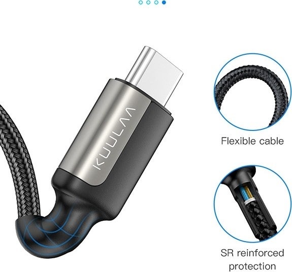 Kuulaa Type C Type-C PD 60W Qc 4.0 Fast Charge and Data Cable 2 m AL-32043