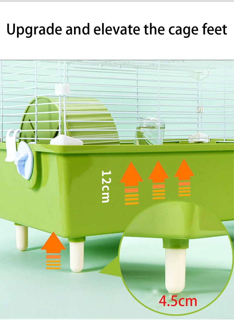 Kidle - Portable Hamster Cage Small Animal Cage Small Animal Cage with Portable Carry Handle Room with Wheel Food Dish Water Bottle - Image 1