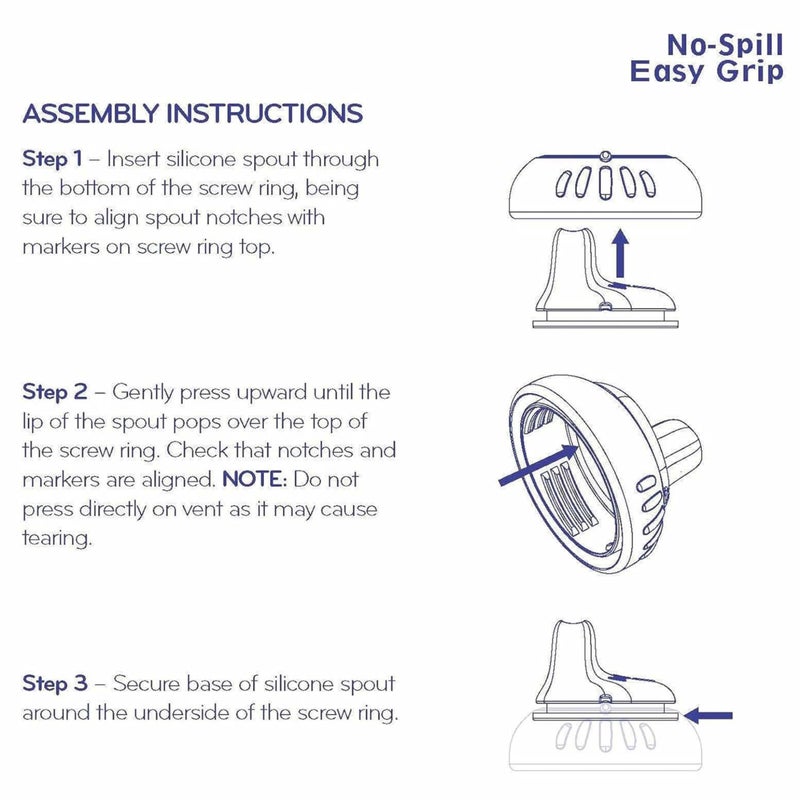 Nuby 2-Pack No Spill Easy Grip Trainer Cup 10 oz, Blue and Green - Image 4