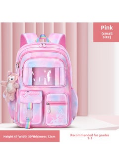 Generic Waterproof Canvas Princess Backpack for Girls Grades 1-5 Pink trumpet 