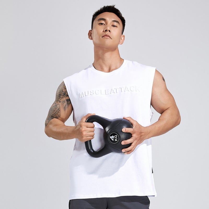 Men's Heavyweight Cotton Muscle Vest for Men - Image 1