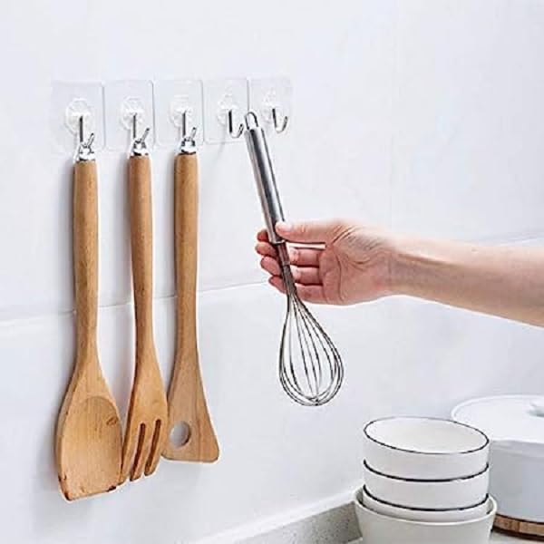 VONITY self Adhesive Hooks Heavy DutyRoom Accessories for BedroomPhoto Frame Hanging Hooks for WallKitchen AccessoriesHooks for Wall Without DrillingHome Sweet Home Wall Hanging 7896523 - Image 2