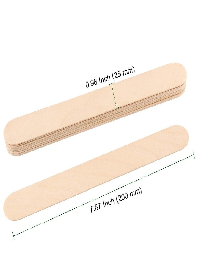 PINGEUI 200 Pcs 8 × 1 Inch Jumbo Craft Sticks, Wooden Large Tongue Depressors, Craft Sticks Ice Cream Sticks Jumbo for Plant Labels, DIY Crafts, Crafting - Image 2