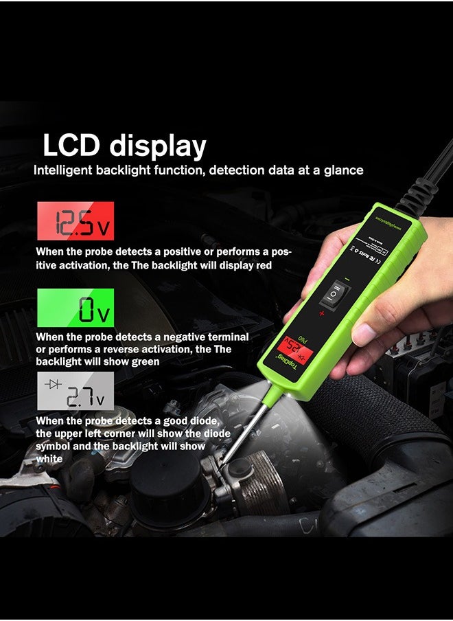 TopDiag - Automotive Circuit Tester Power Circuit Probe Kit Car Voltage/Resistant Tester Diagnostic Tool Component Activation 6/12/24V with Over-Load/Short Circuit Protecting for Car Maintain & Repairing - Image 1