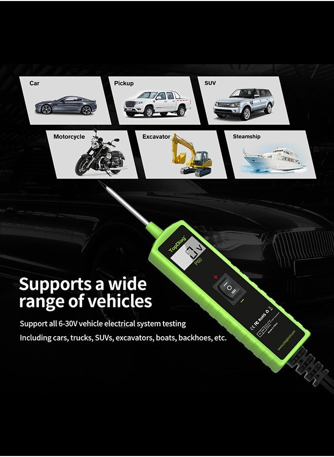 TopDiag - Automotive Circuit Tester Power Circuit Probe Kit Car Voltage/Resistant Tester Diagnostic Tool Component Activation 6/12/24V with Over-Load/Short Circuit Protecting for Car Maintain & Repairing - Image 1